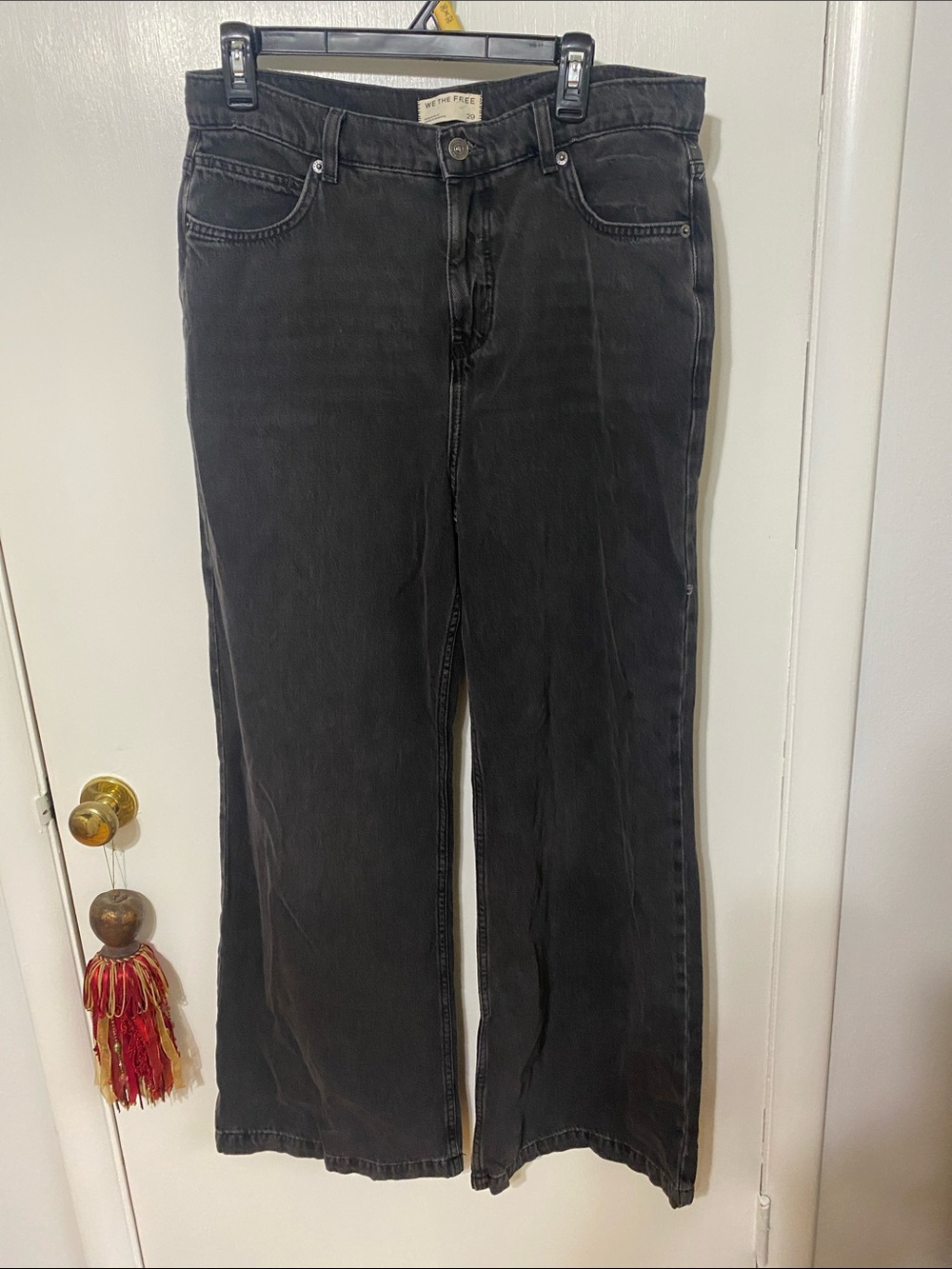We The Free Black Wide-Leg Jeans